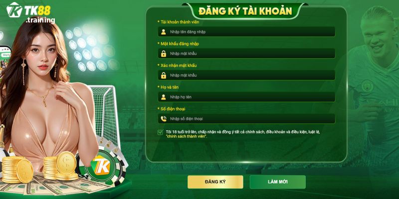 Khi đăng ký phải đảm bảo số điện thoại và email hợp lệ
