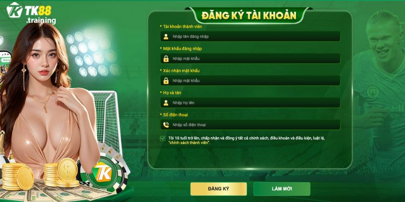Thông tin game thủ đăng ký, giao dịch sẽ được thu thập theo bảo mật TK88