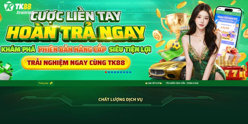 Giao diện trên nền tảng TK88 được thiết kế hấp dẫn và đẹp mắt