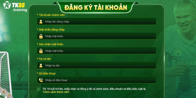Quy trình đăng ký tham gia chơi tại nhà cái TK88 rất đơn giản