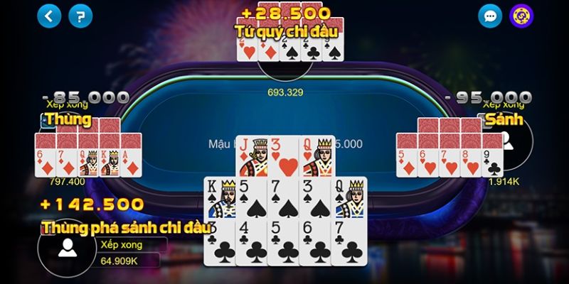 Tổ hợp bộ bài mạnh trong Mậu Binh