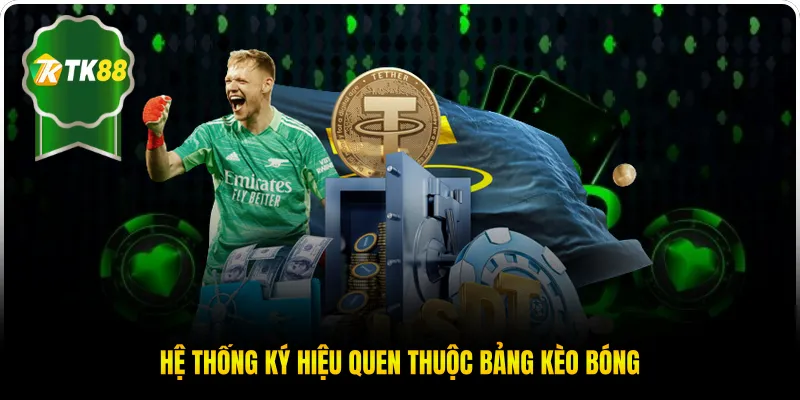 Hệ thống ký hiệu quen thuộc bảng kèo bóng