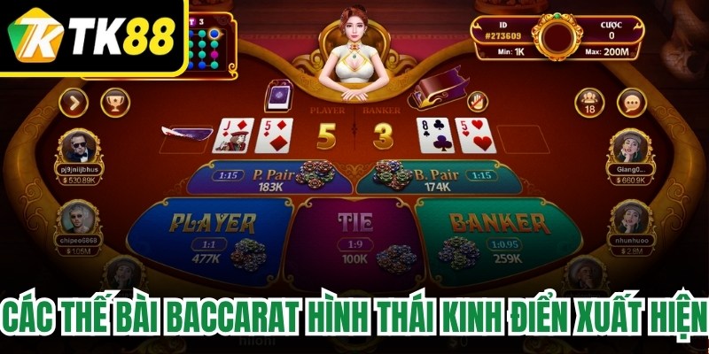 Các thế bài baccarat hình thái kinh điển xuất hiện
